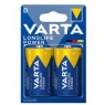 Pila Alcalina Varta Longlife Tipo D LR20 Pack 2