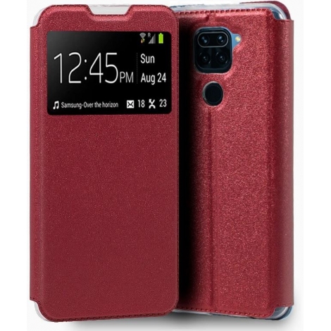 Funda Movil Cool Flip Cover Window red Redmi Note 9