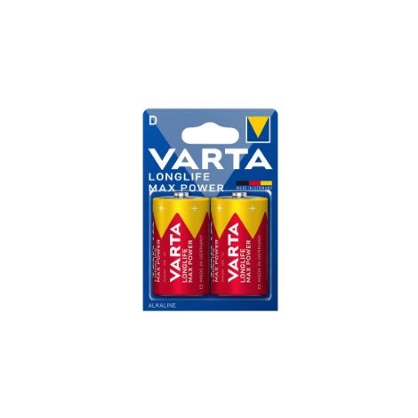Pila Alcalina Varta Longlife MAX Power Tipo D LR20 Pack 2