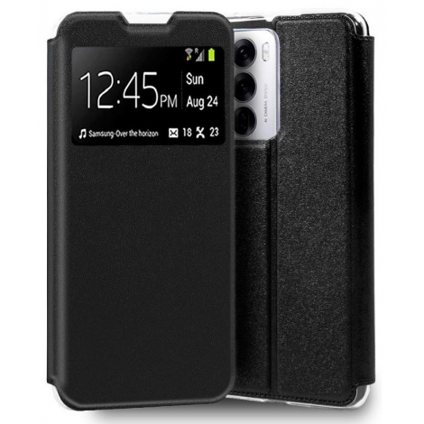 Funda Movil Cool Flip Cover Window Black Oppo Reno 12 5G