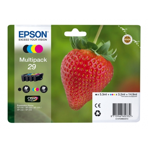 Cartucho Epson 29 Multipack XP-235 XP-332 XP-335 XP-432 XP-435