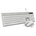 Teclado + Mouse Subblim USB Plano Silent Ergo Silver