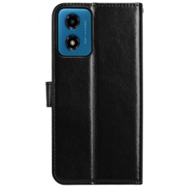 Funda Movil HT Flip Case Leather Black Motorola Moto G24 / E14