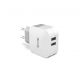 Cargador USB Celly Turbo 2Xusb 2.4A + 1A para Casa