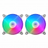 Ventilador 12CM 120X120x25mm Mars Gaming Mfduo RGB White KIT 2U