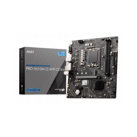 Placa Base Msi Intel PRO H610M-G WIFI Socket 1700 Matx Grafica DDR4 M.2 Glan USB 3.2 USB-C Audio 7.1