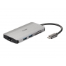 Puerto Replicador USB-C D-LINK HDMI + RJ45 + 3Xusb 3.0 + USB-C + SD + Micro SD