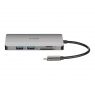 Puerto Replicador USB-C D-LINK HDMI + RJ45 + 3Xusb 3.0 + USB-C + SD + Micro SD