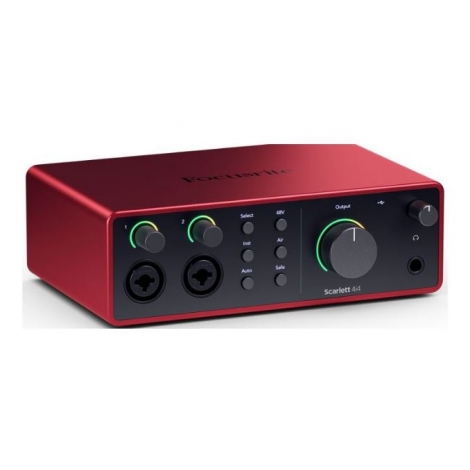 Interfaz de Audio Focusrite Scarlett 4I4 4G red