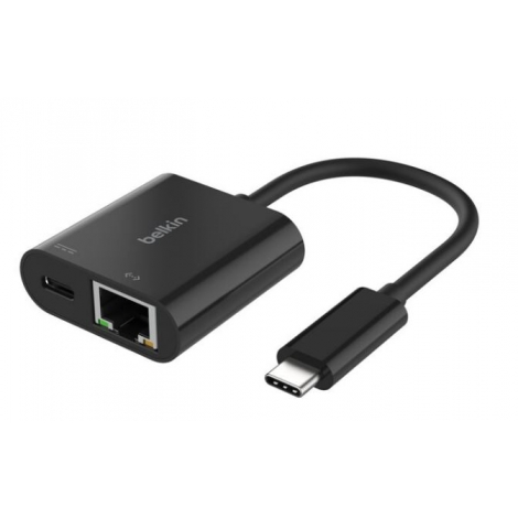 Puerto Replicador USB-C Belkin RJ45 + USB-C PD 100W Black
