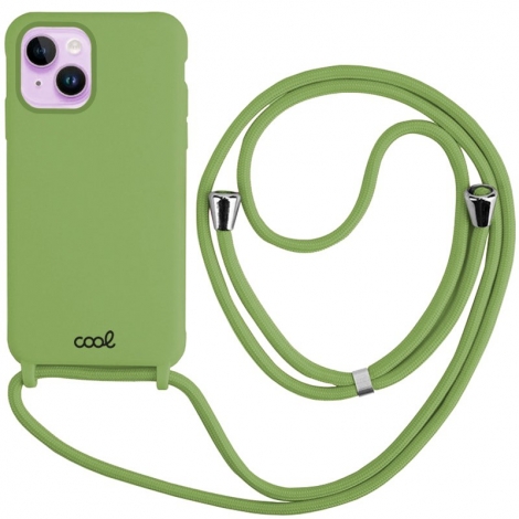 Funda Movil Back Cover Cool Silicona Pistachio Green + Cordon Pistachio Green iPhone 14
