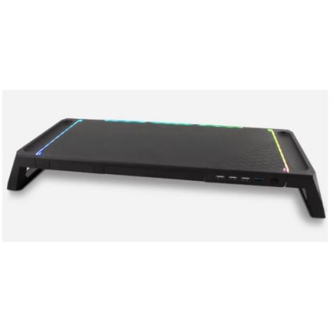 Soporte Monitor Escritorio Coolbox Deepgaming RGB Black + HUB 4Xusb