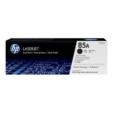 Toner HP 85A Black Dualpack P1102 M1132 M1212 M1214 M1217 2X 1600 PAG
