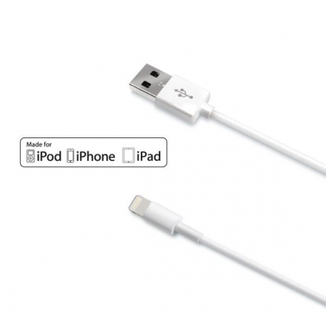 Cable Celly USB Macho / Lightning Macho 1M White