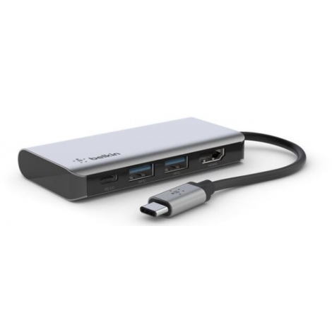 Puerto Replicador USB-C Belkin HDMI + 2X USB 3.0 + USB-C PD 100W