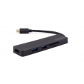 Puerto Replicador USB-C Coolbox HDMI + 2Xusb 3.0 + SD + Micro SD Black