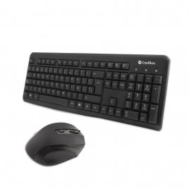 Teclado + Mouse Coolbox Wireless USB Black
