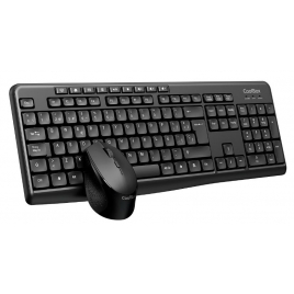 Teclado + Mouse Coolbox Multimedia Wireless USB Black