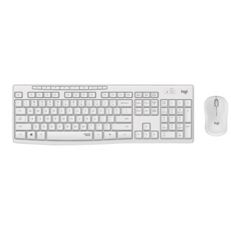 Teclado + Mouse Logitech Wireless MK295 Silent White Suizo