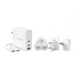 Cargador USB Hyper Hyperjuice 140W USB 3.2 2XUSB-C White + Adaptadores Viaje