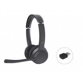 Auricular + MIC Conceptronic Polona04 Bluetooth ANC Black + Adapt Bluetooth