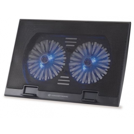 Base Refrigeradora Conceptronic 17" 2 Ventiladores Black