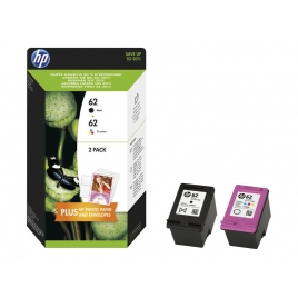 Cartucho HP 62 Black Y 62 Color Combo Pack