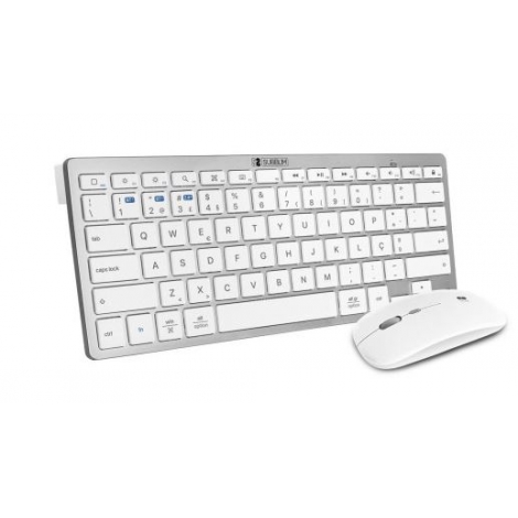 Teclado + Mouse Subblim Wireless Compact Multidispositivo Dual Silver