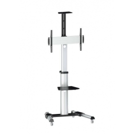 Soporte Monitor Suelo Movil Equip 37-100" Vesa 400 / 600 Silver/Black