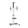 Soporte Monitor Suelo Movil Equip 37-100" Vesa 400 / 600 Silver/Black