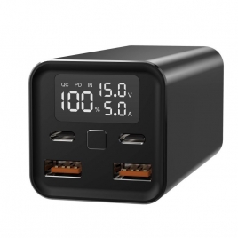 Bateria Externa Universal Leotec Lepow65w20k 20.000MAH PD 65W 2Xusb + 2XUSB-C Black