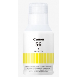 Bote de Tinta Canon 56 Yellow 135ML para Maxify GX7050 GX6050 GX5050 GX4050 GX3050 GX6550 GX5550