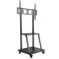 Soporte Monitor Suelo Movil Iggual 37-100" Ruedas Black