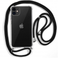 Funda Movil Back Cover Cool Silicona Transparente + Cordon Black iPhone 11