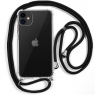 Funda Movil Back Cover Cool Silicona Transparente + Cordon Black iPhone 11