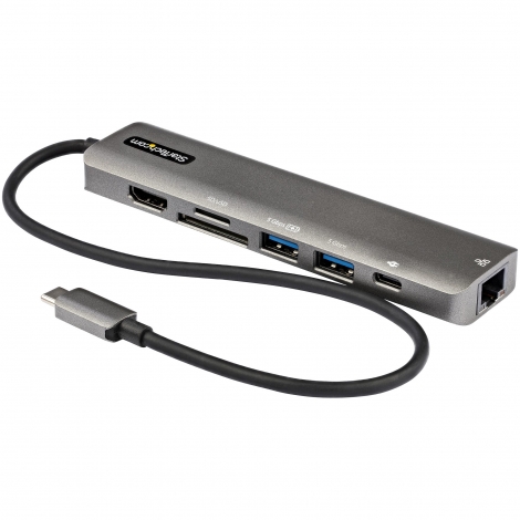 Puerto Replicador USB-C Startech HDMI 4K + RJ45 + 2Xusb 3.0 + SD + USB-C PD 100W