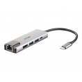 Puerto Replicador USB-C D-LINK HDMI + RJ45 + 2Xusb 3.0 + USB-C