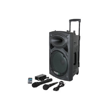 Altavoz Bluetooth Ibiza Sound PORT10VHF-BT Portatil 10" 250W Black + 2 Microfonos