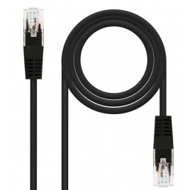Cable Nanocable red RJ45 CAT 6 0.25M Black