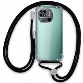 Funda Movil Back Cover Cool Silicona + Cordon Transparente Xiaomi Redmi 10C