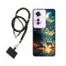 Funda Movil Back Cover HT Silicona Deer + Cordon Black Oppo Reno 11F 5G