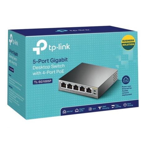 Switch TP-LINK SG1005P 10/100/1000 5 Puertos