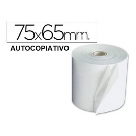 Rollo Papel Impresora Ticket 75X65X12 con Copia Pack 10U