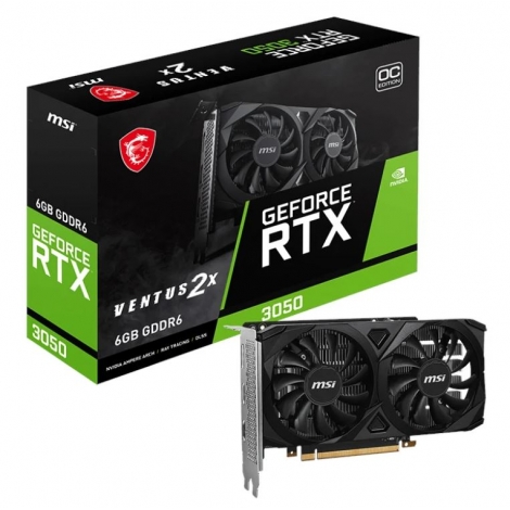 Tarjeta Grafica PCIE Nvidia GF RTX 3050 OC Ventus 6GB DDR6 DP 2Xhdmi
