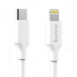 Cable Boxfone USB-C Macho / Lightning Macho 1M White