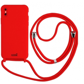 Funda Movil Back Cover Cool Silicona red + Cordon red iPhone XS MAX