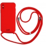 Funda Movil Back Cover Cool Silicona red + Cordon red iPhone XS MAX