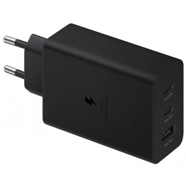 Cargador USB Samsung Trio 65W 2X USB-C + USB Black para Casa