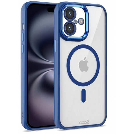 Funda Movil Back Cover Cool Magnetic Transparente/Blue iPhone 16