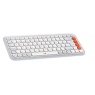 Teclado Logitech Wireless POP Icon Keys White/Orange